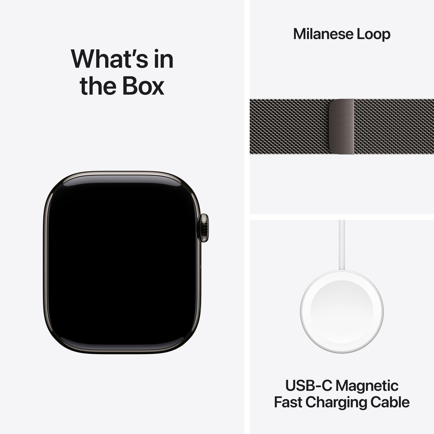 Apple Watch Series 10 GPS + Cellular, Caixa em titânio ardósia de 46 mm com Loop milanesa ardósia - S/M