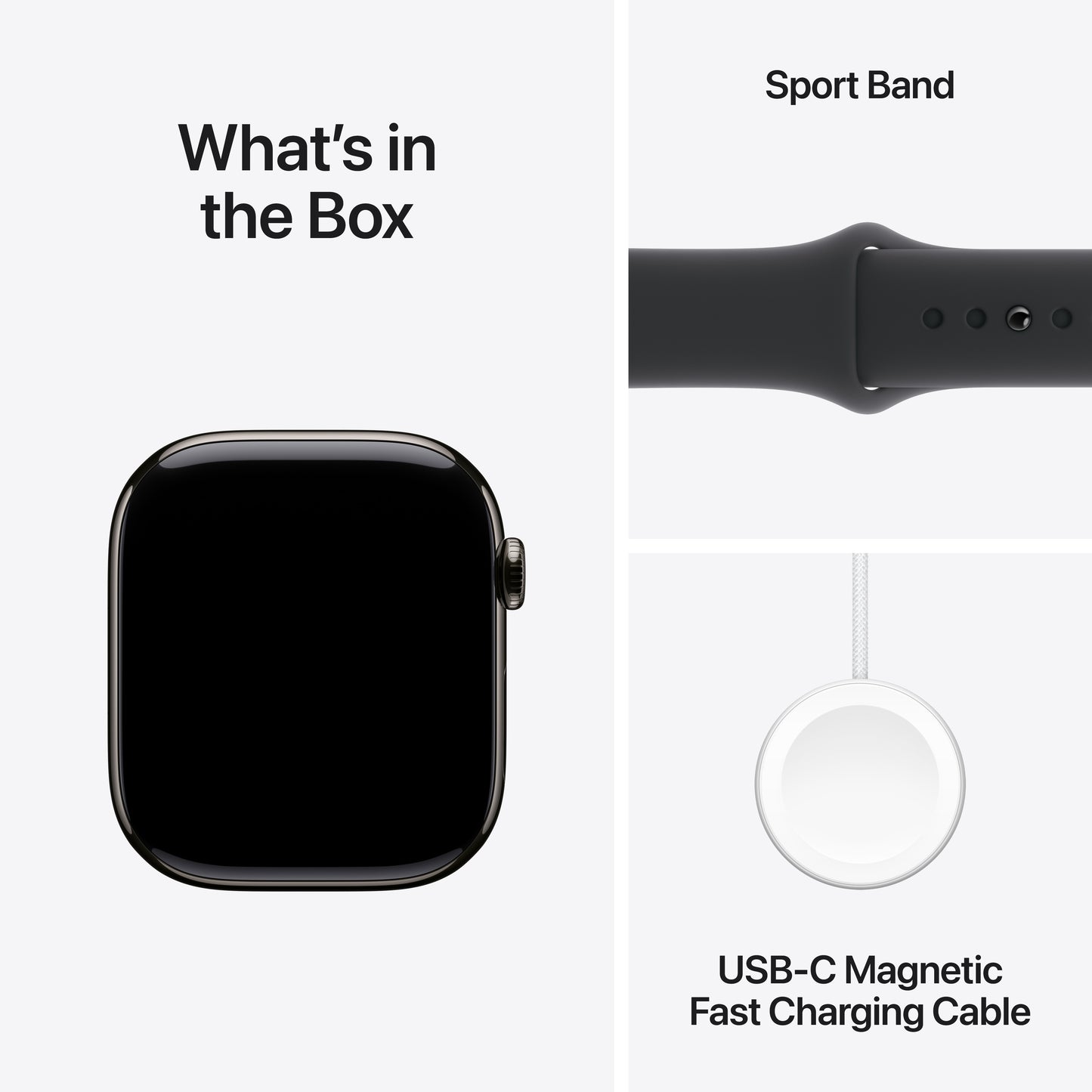 Apple Watch Series 10 GPS + Cellular, Caixa em titânio ardósia de 46 mm com Bracelete desportiva preta - S/M