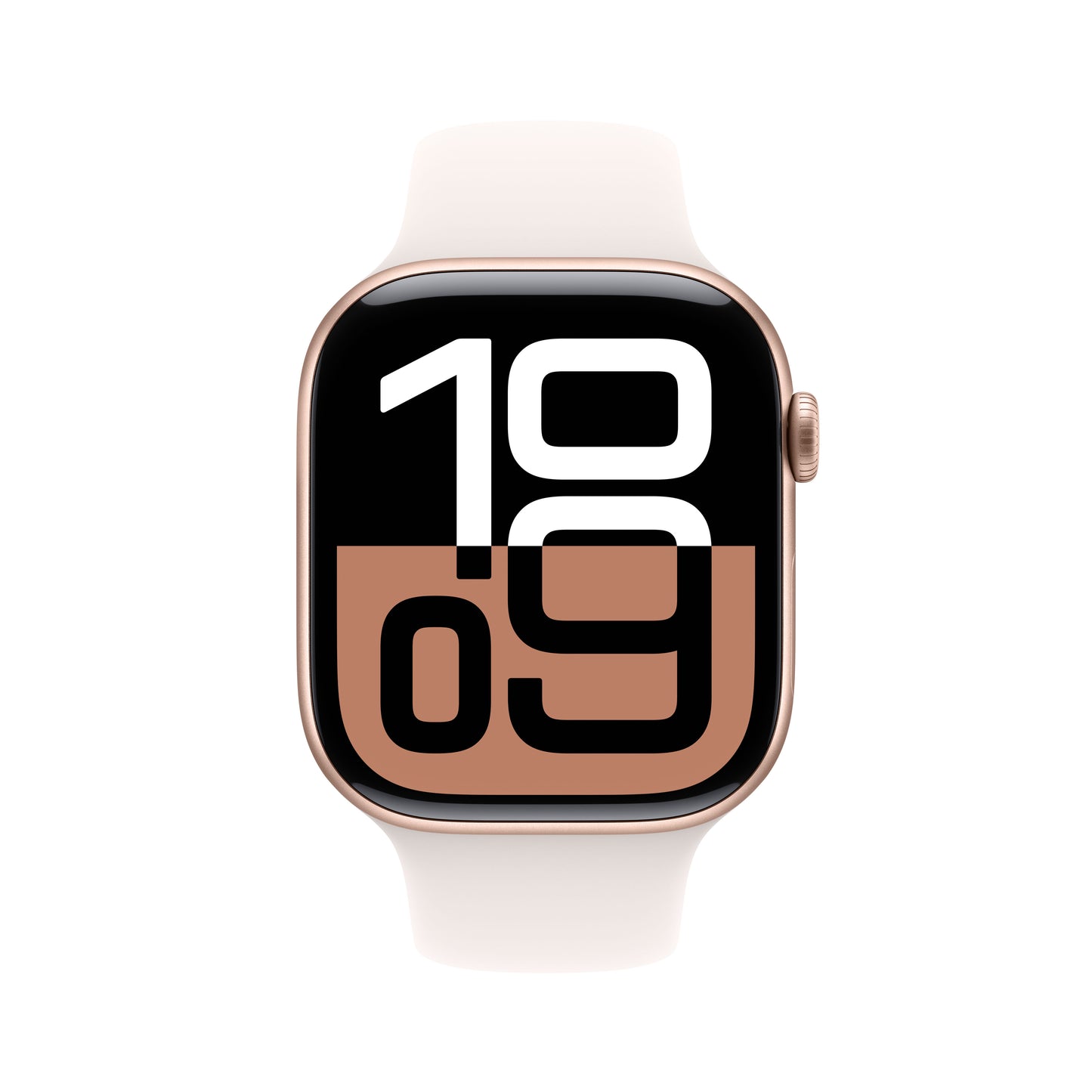 Apple Watch Series 10 GPS + Cellular, Caixa em alumínio rosa-dourado de 46 mm com Bracelete desportiva rosa leve - M/L