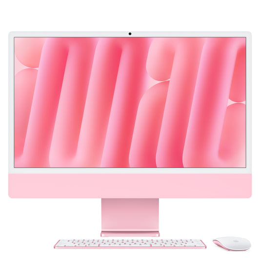 iMac com ecrã Retina 4,5K de 24 polegadas: Processador M4 da Apple com CPU 8-core e GPU 8-core, 256 GB SSD - Rosa