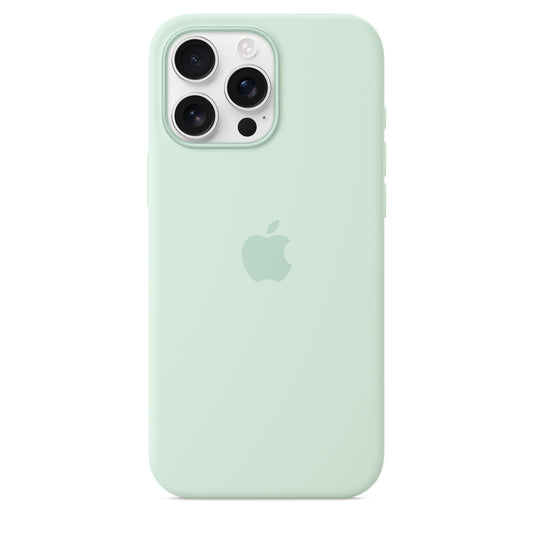 Capa em silicone com MagSafe para iPhone 16 Pro Max - Água-marinha