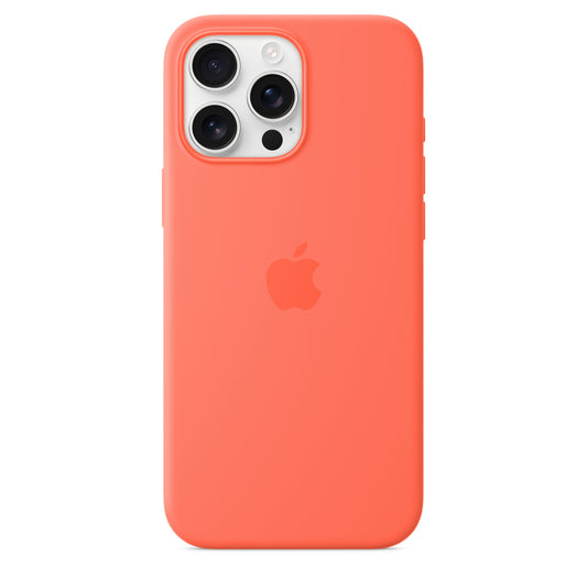 Capa em silicone com MagSafe para iPhone 16 Pro Max - Tangerina