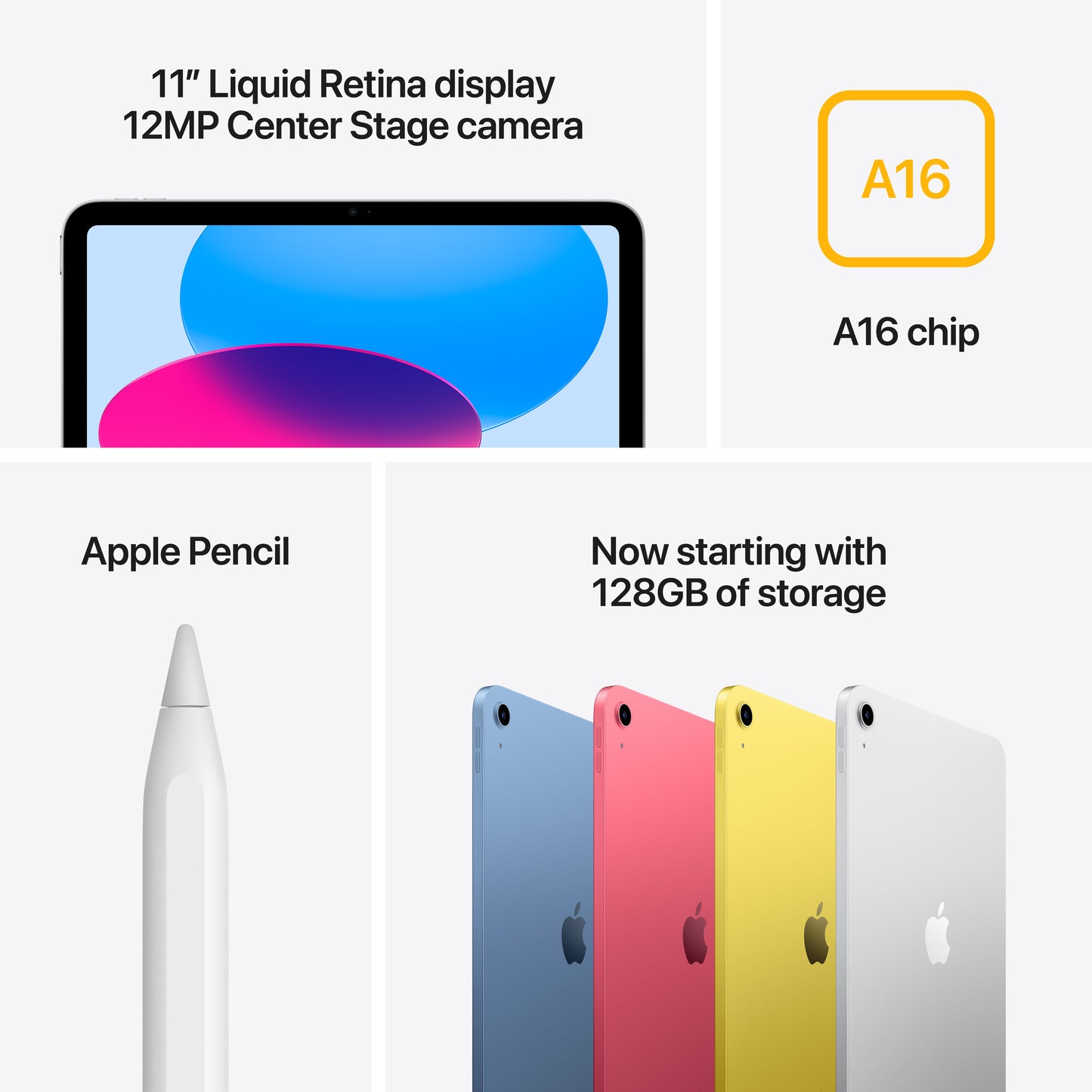 iPad Wi-Fi 256 GB - Amarelo (A16)