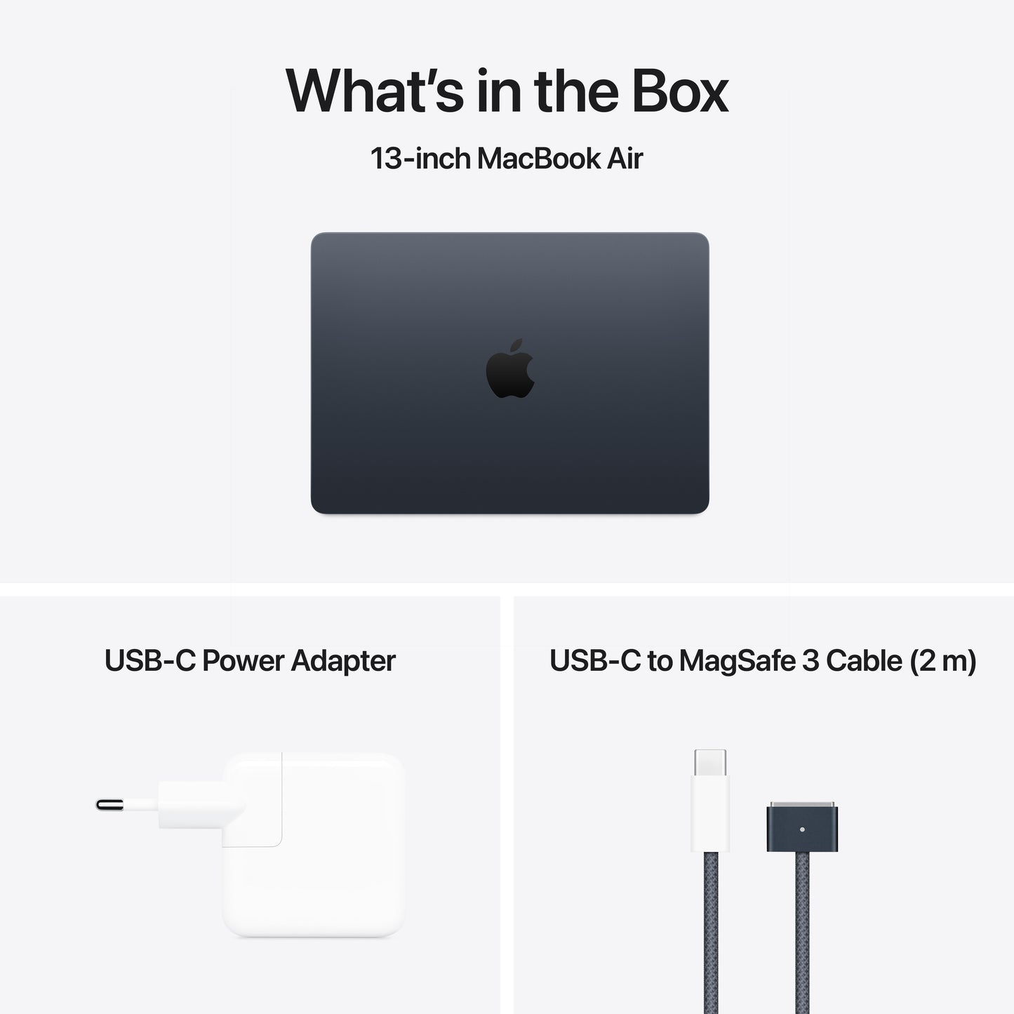 MacBook Air de 13 polegadas: Processador M4 da Apple com CPU 10-core e GPU 10-core, 512 GB SSD - Meia-noite