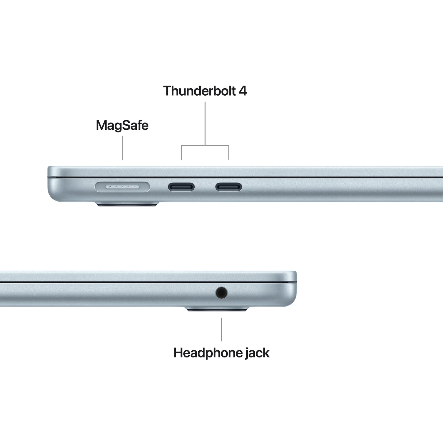 MacBook Air de 13 polegadas: Processador M4 da Apple com CPU 10-core e GPU 8-core, 256 GB SSD - Azul céu