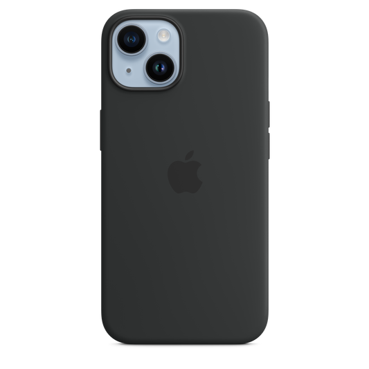 Capa em silicone com MagSafe para iPhone 14 - Meia-noite