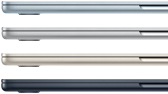 Exterior de quatro portáteis MacBook Air em quatro cores diferentes