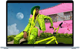 MacBook Air a mostrar o ecrã Liquid Retina