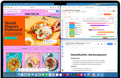 MacBook Air com várias apps abertas
