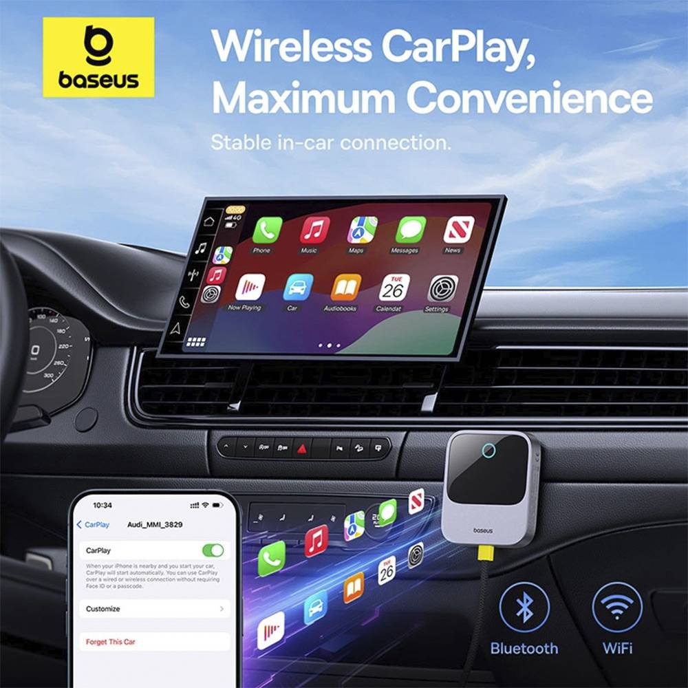 Adaptador Baseus Auto Safejourney Carplay Black