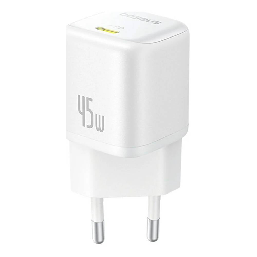 Carregador Baseus PicoGo GaN Fast Charger Ultra-Mini 45W USB-C Branco
