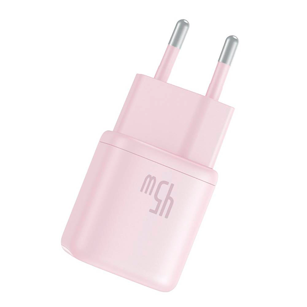 Carregador Baseus Picogo Gan 1C 45W Eu Baby Pink