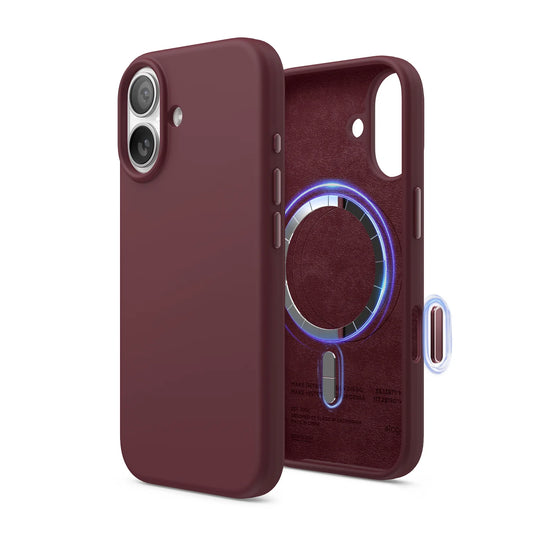 Capa Elago Magnetic Silicone iPhone 17 Burgundy