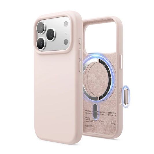 Magnetic Silicone Case Elago iPhone 17 Pro Rosa