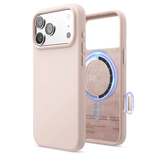 Magnetic Silicone Case Elago iPhone 17 Pro Max Rosa