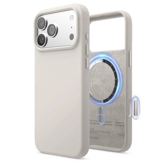 Capa Elago Magnetic Silicone iPhone 17 Pro Max Stone