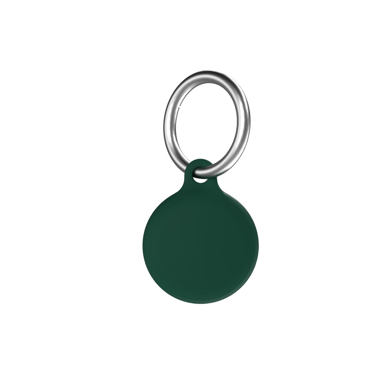 Airtag Secure Silicone Key Clip , Leaf Green