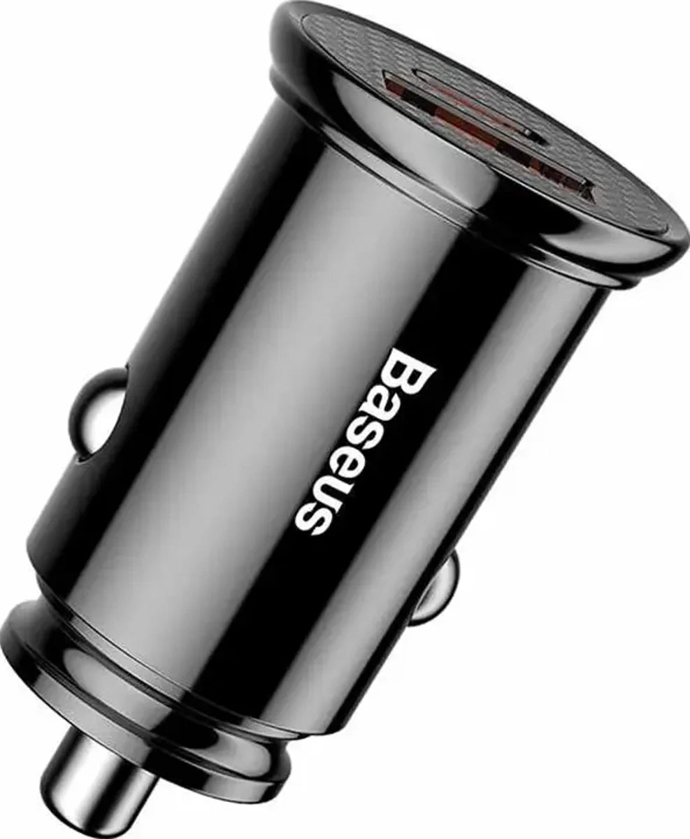 Baseus Carregador Circular Plastic A+C 30W Pps Car Charger Black