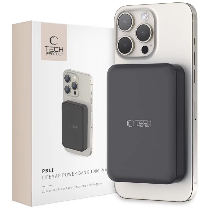 PowerBank Lifemag 10000mAh 15W Preto Magsafe