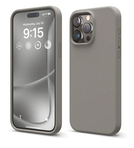 Silicone Case iPhone 15 ProMax Medium Grey