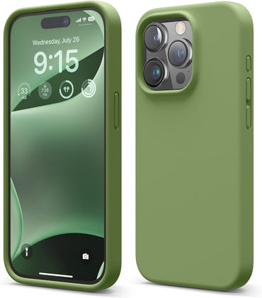 Silicone Case iPhone 15 ProMax Cedar Green
