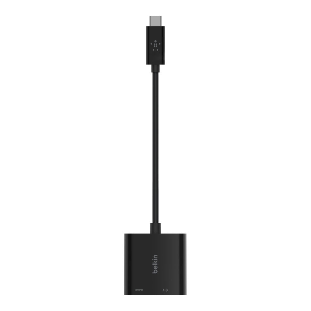 BELKIN Adaptador USB-C para Ethernet Gigabit (RJ-45) + Porta de Carregamento USB-C PD - Preto