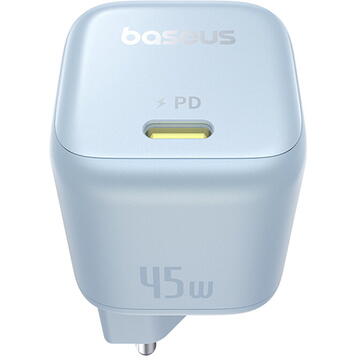 Carregador Baseus Picogo Gan 1C 45W Eu Galaxy Blue