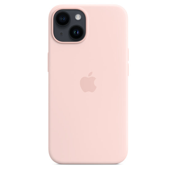Capa Silicone MagSafe iPhone 14 - Rosa giz