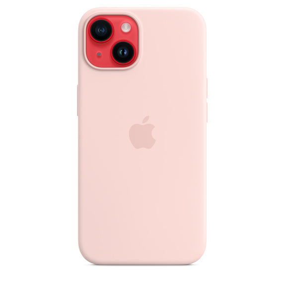 Capa Silicone MagSafe iPhone 14 - Rosa giz