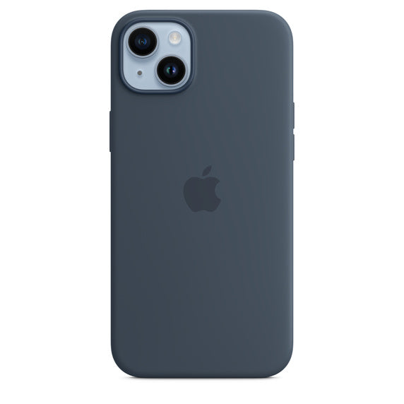 Capa Silicone MagSafe iPhone 14 Plus - Azul trovoada
