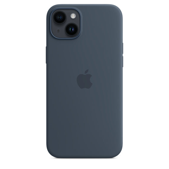 Capa Silicone MagSafe iPhone 14 Plus - Azul trovoada