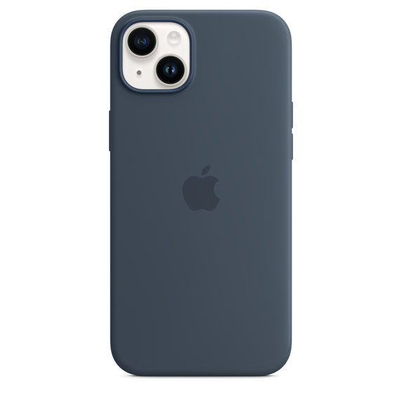 Capa Silicone MagSafe iPhone 14 Plus - Azul trovoada