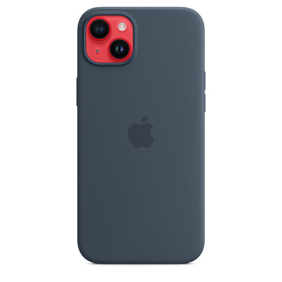 Capa Silicone MagSafe iPhone 14 Plus - Azul trovoada
