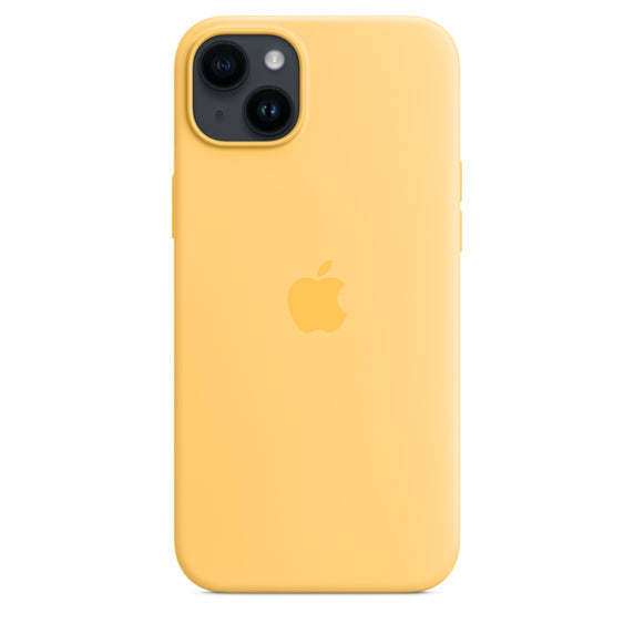 Capa Silicone MagSafe iPhone 14 Plus - Amarelo solar