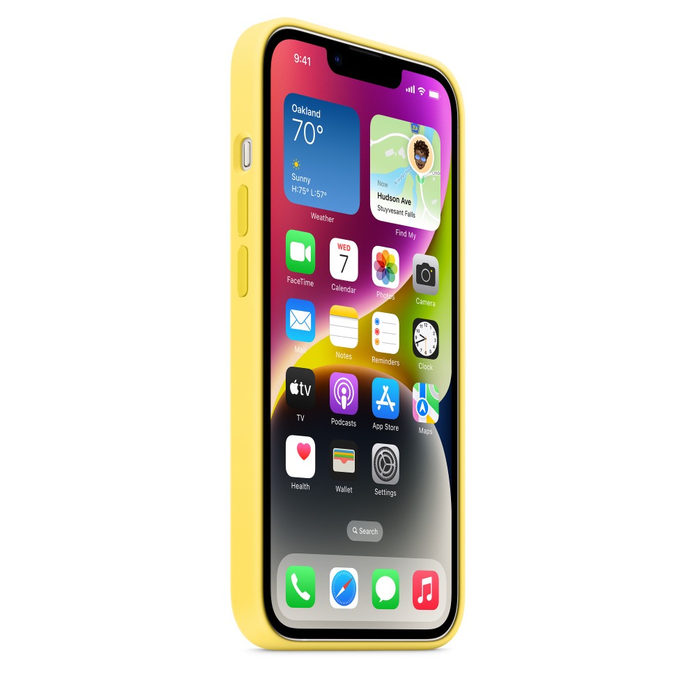 Capa Silicone MagSafe iPhone 14 - Amarelo canário