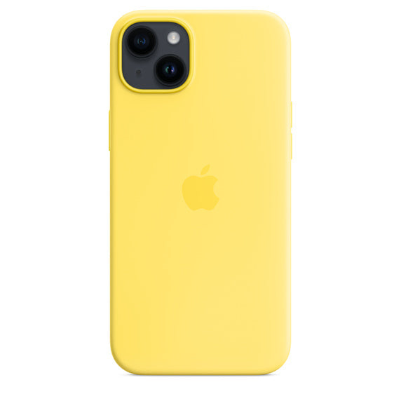 Capa Silicone MagSafe iPhone 14 Plus - Amarelo canário