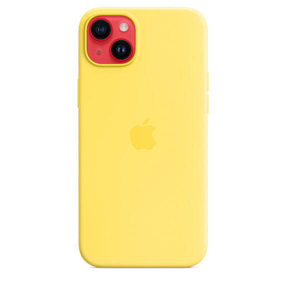 Capa Silicone MagSafe iPhone 14 Plus - Amarelo canário