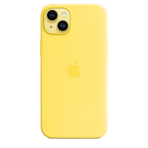 Capa Silicone MagSafe iPhone 14 Plus - Amarelo canário