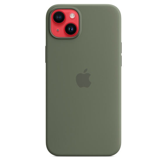 Capa Silicone MagSafe iPhone 14 Plus - Azeitona