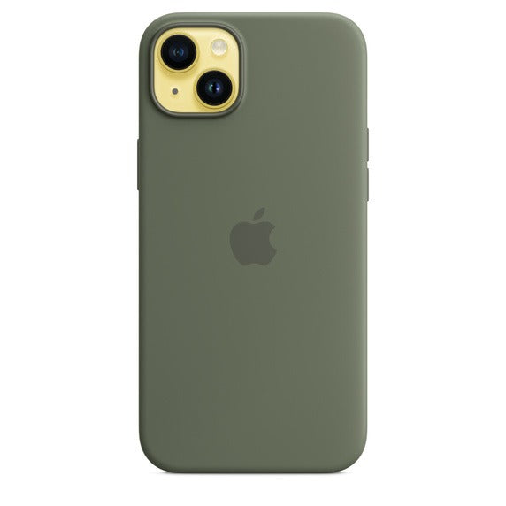 Capa Silicone MagSafe iPhone 14 Plus - Azeitona