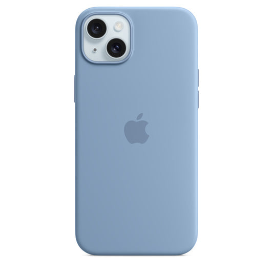 iPhone 15 Plus Silicone Azul-inverno