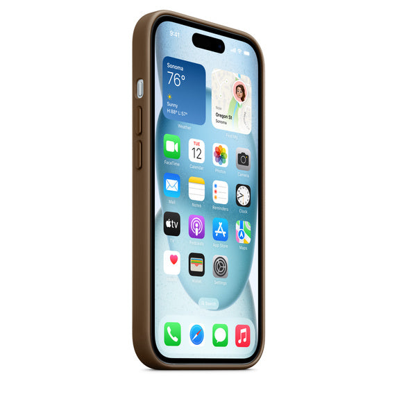 iPhone 15 FineWoven Castanho-toupeira