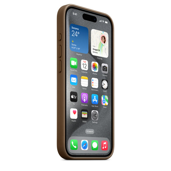 iPhone 15 Pro FineWoven Castanho-toupeira