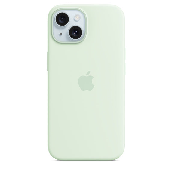 iPhone 15 Silicone MagSafe Verde-menta suave