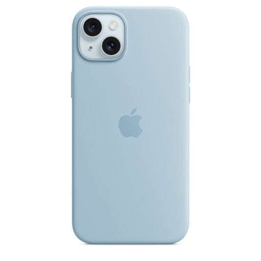 iPhone 15 Plus Silicone MagSafe Azul-claro