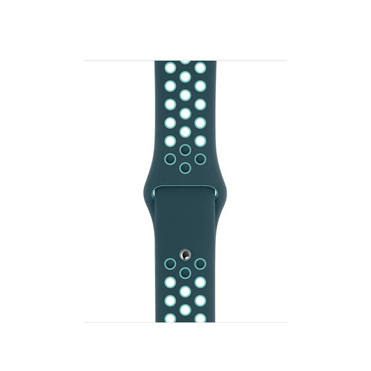 Bracelete desportiva Nike turquesa meia-noite/verde-aurora de 40 mm - Standard