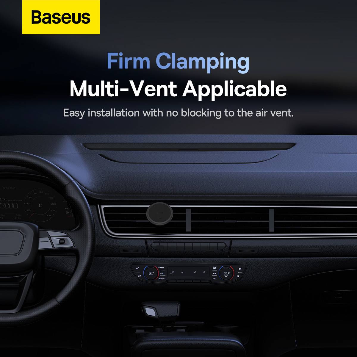 Baseus Suporte C01 Magnetic Phone Holder(Air Outlet Version) Black