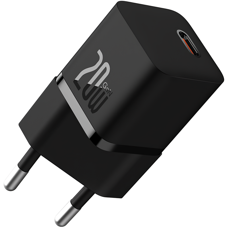 Carregador Baseus GaN5 Fast Charger (Mini) 1C 20W USB-C Preto