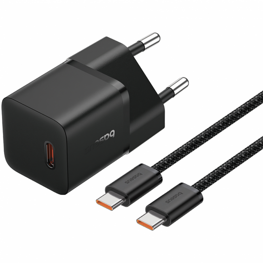 Carregador Baseus GaN5 Fast Charger (Mini) 1C 20W USB-C Preto