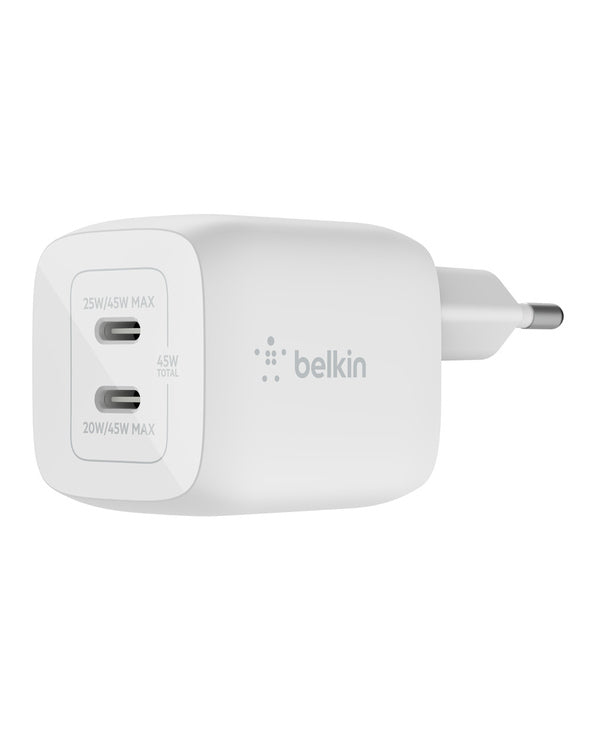 Carregador 2xUsb-C 45W - Branco